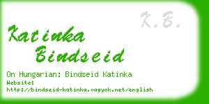 katinka bindseid business card